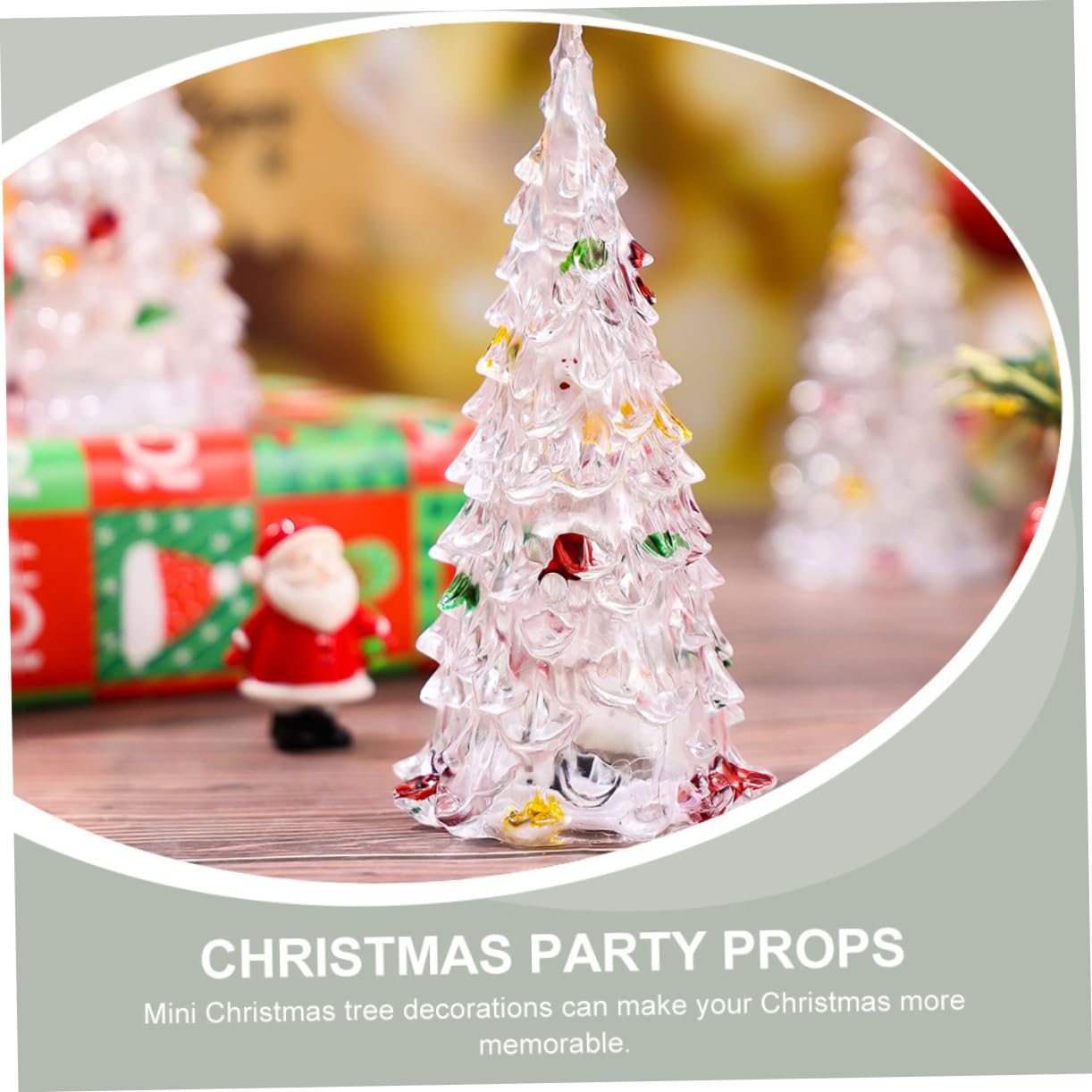 18piezas Luz Led De Árbol De Navidad De Acrílico Para Decoración y Celebraciones