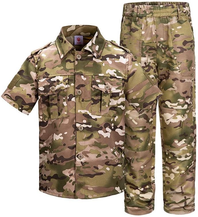 Outdoor Sports Airsoft Shooting Shirt Pants Set Battle Dress Uniform Tactical BDU Set Child Kid Combat Clothing