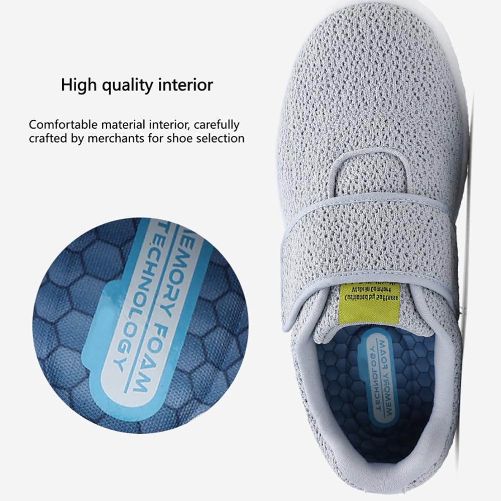 Zapatillas para Diabéticos Hombre Y Mujer Calzado para Caminar Fácil De Poner Ajuste Extra Ancho Zapatos Ortopédicos Casuales Y Ajustables Calzado Ortopédico Antideslizante Zapatillas