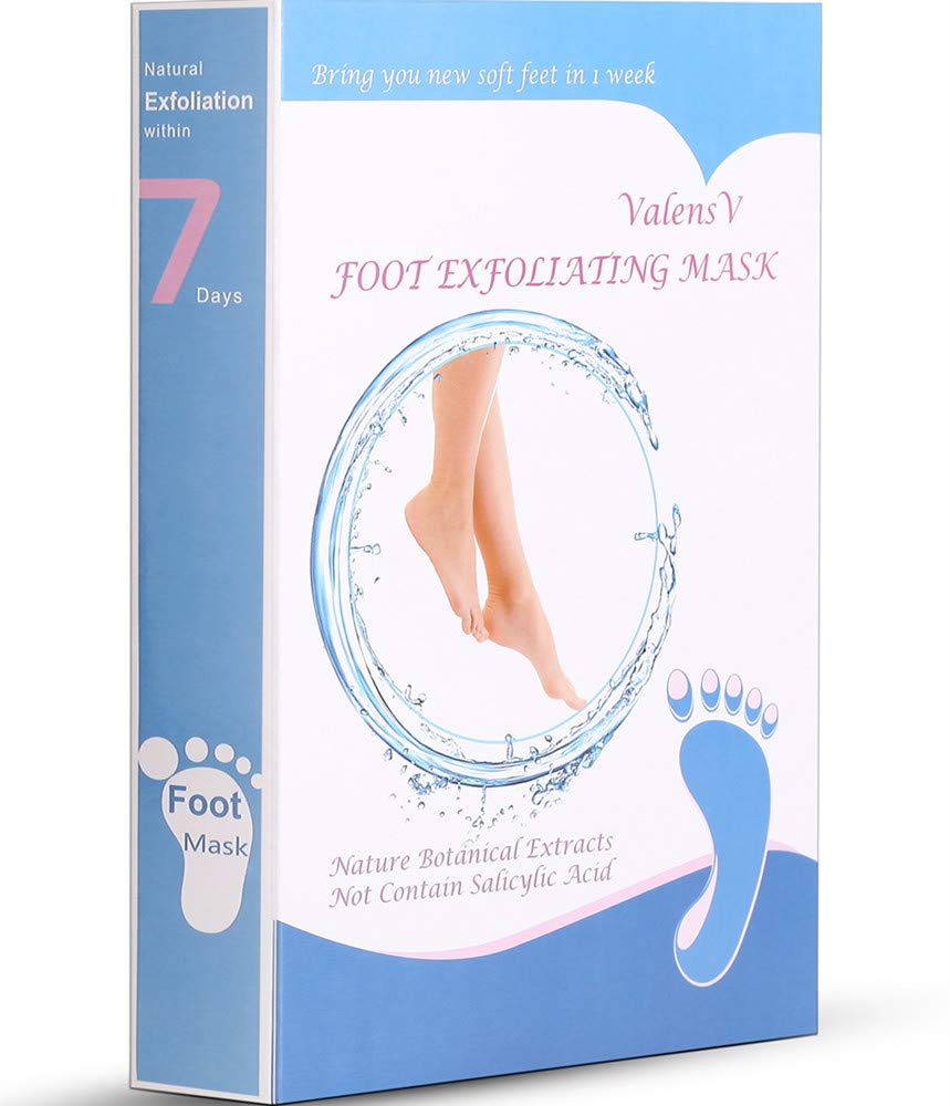 ValensV Foot Mask 2 Pack, Foot Exfoliating Booties, Peeling Away Calluses and Dead Skin, Make Your Feet Soft, Exfoliating Foot Peeling Masks, Repair Rough Heels, Get Silky feet in 1-2 weeks