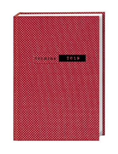 Preisvergleich Produktbild Terminer A5, Struktur rot - Kalender 2019
