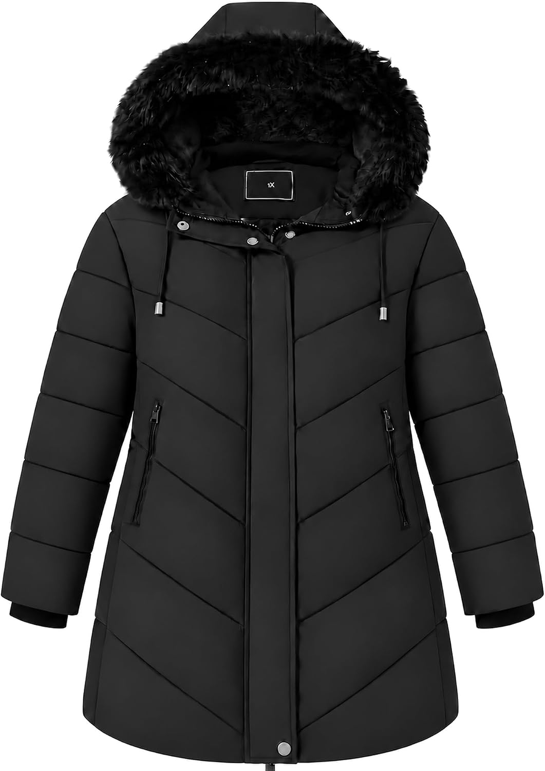 Plus Size Winter Coats for Women with Hood Jacket Puffer Parka 1X-5X