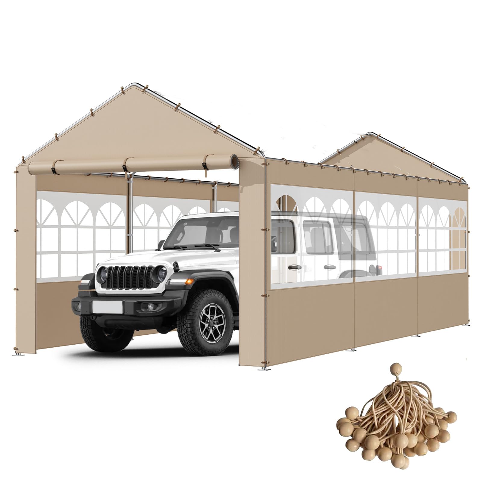 Car Canopy Cover - 10x20 FT Waterproof -10