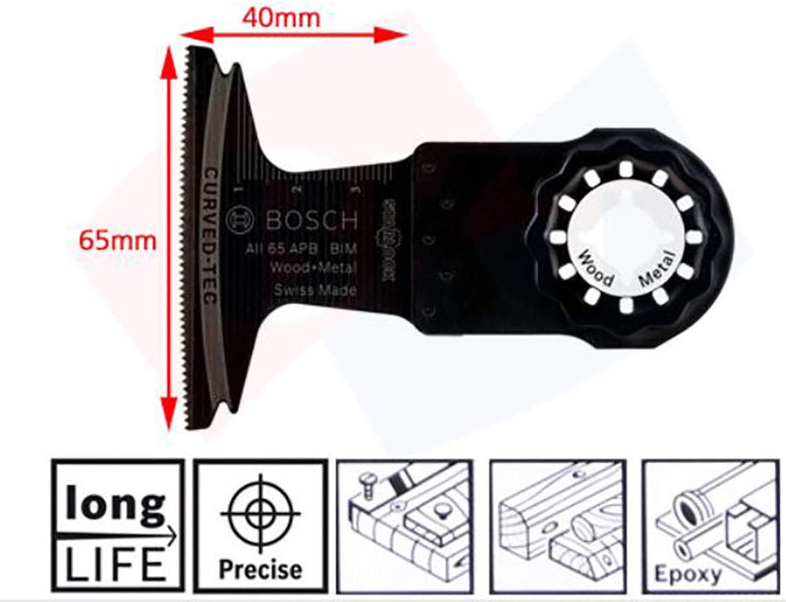 Bosch 5-Piece Starlock Tungsten Carbide Plunge-Cutting Blade/Segment Saw Blade Set (for Wood and Metal, Best of Cutting, Accessories for Multitool)