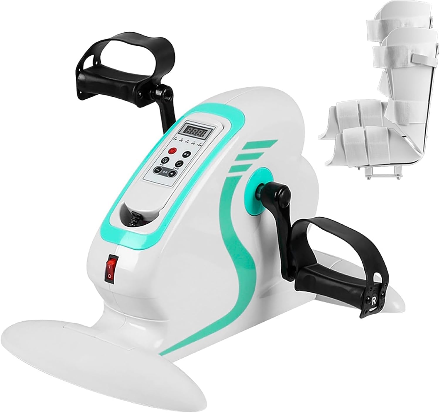 Mini Cyclette Elettrica con Pedaliera - Ideale per La Riabilitazione di Anziani, Disabili E Pazienti Colpiti da Ictus - Supporto per Protezione Gambe