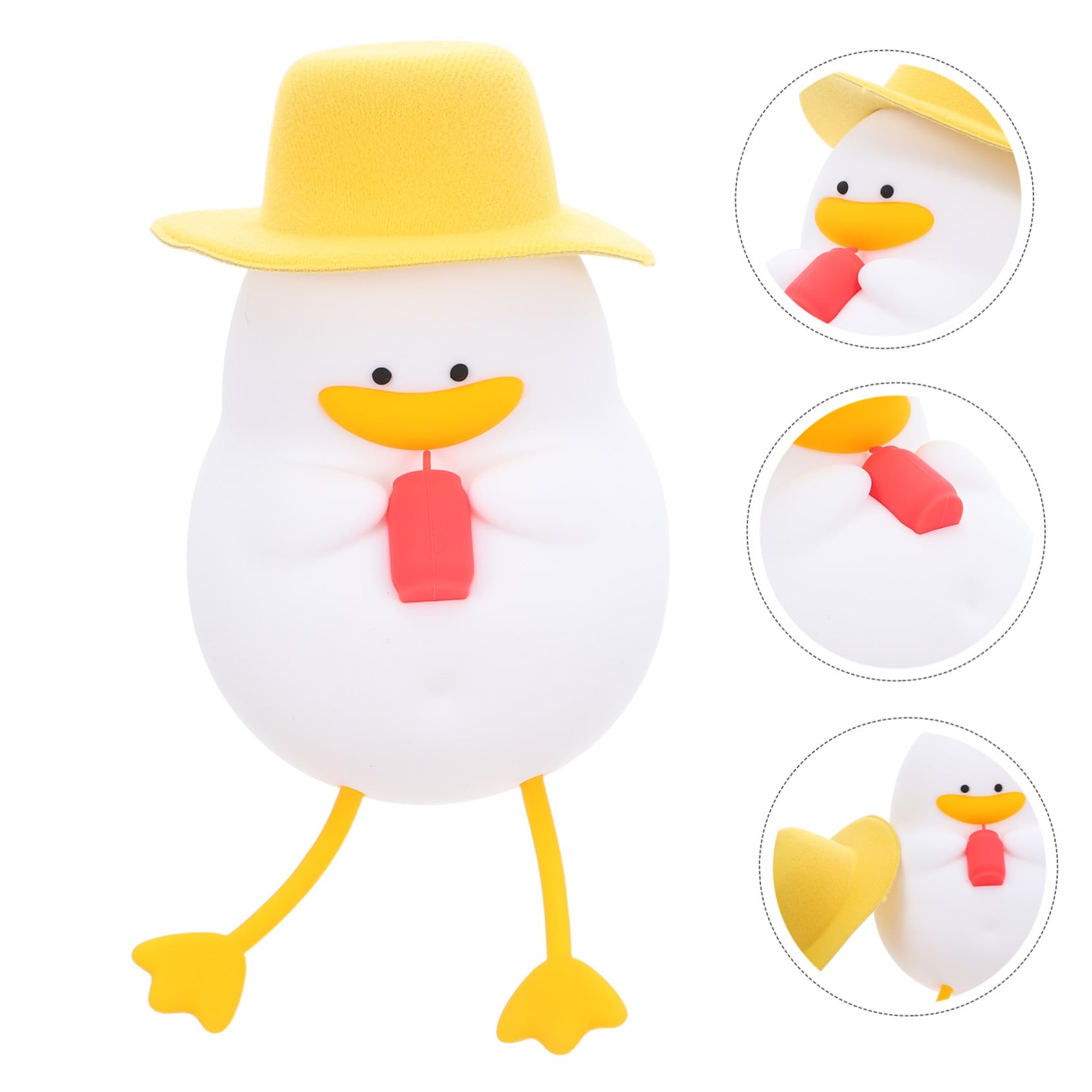 Didiseaon Luce Notturna Forma Di Anatra in Silicone Led Portatile e Sicura Per Ragazzo Ragazza Ragazza Per Cameretta e Viaggi Controllo Tocco