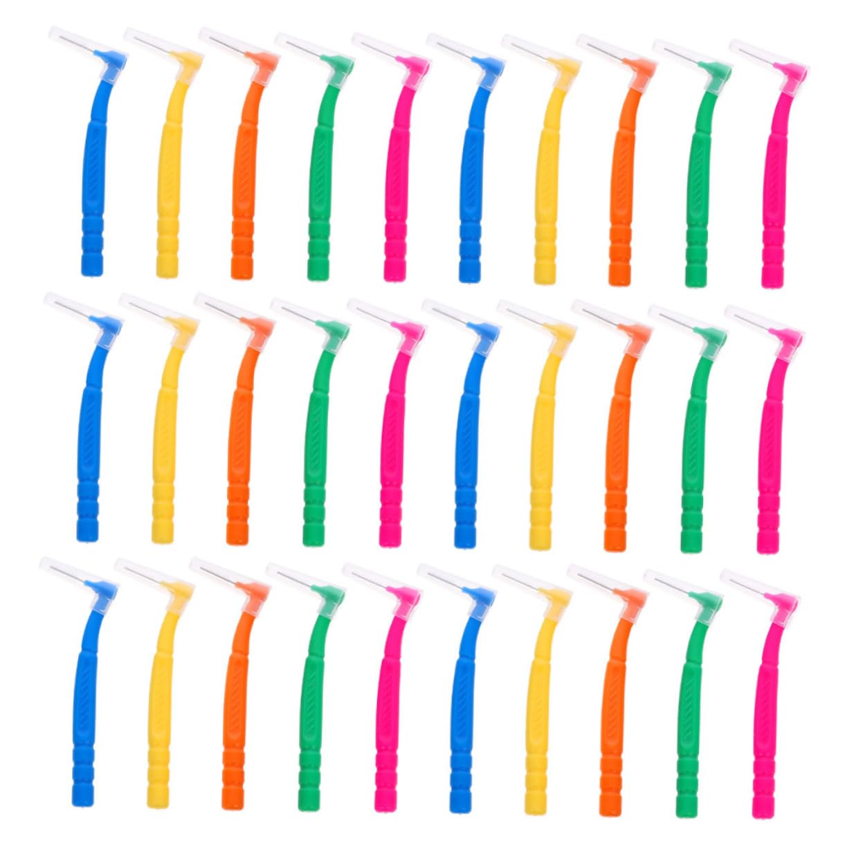 5 Series Cepillo Interdental Pinceles Interdentales Cepillo Para El Limpiador Fácil Cepillos De Resistentes Al Desgaste Limpiadores De 30 Piezas X 5