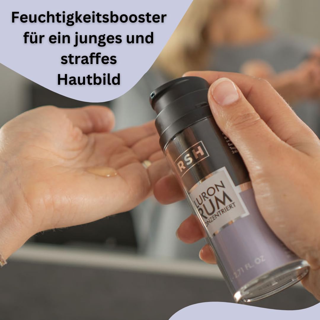 PERSH Hyaluron Serum 80ml - Sofort-Lifting-Effekt für straffe, jugendliche Haut | Feuchtigkeits-Boost mit hochkonzentrierter Formel | Reduziert feine Linien | 100% Vegan