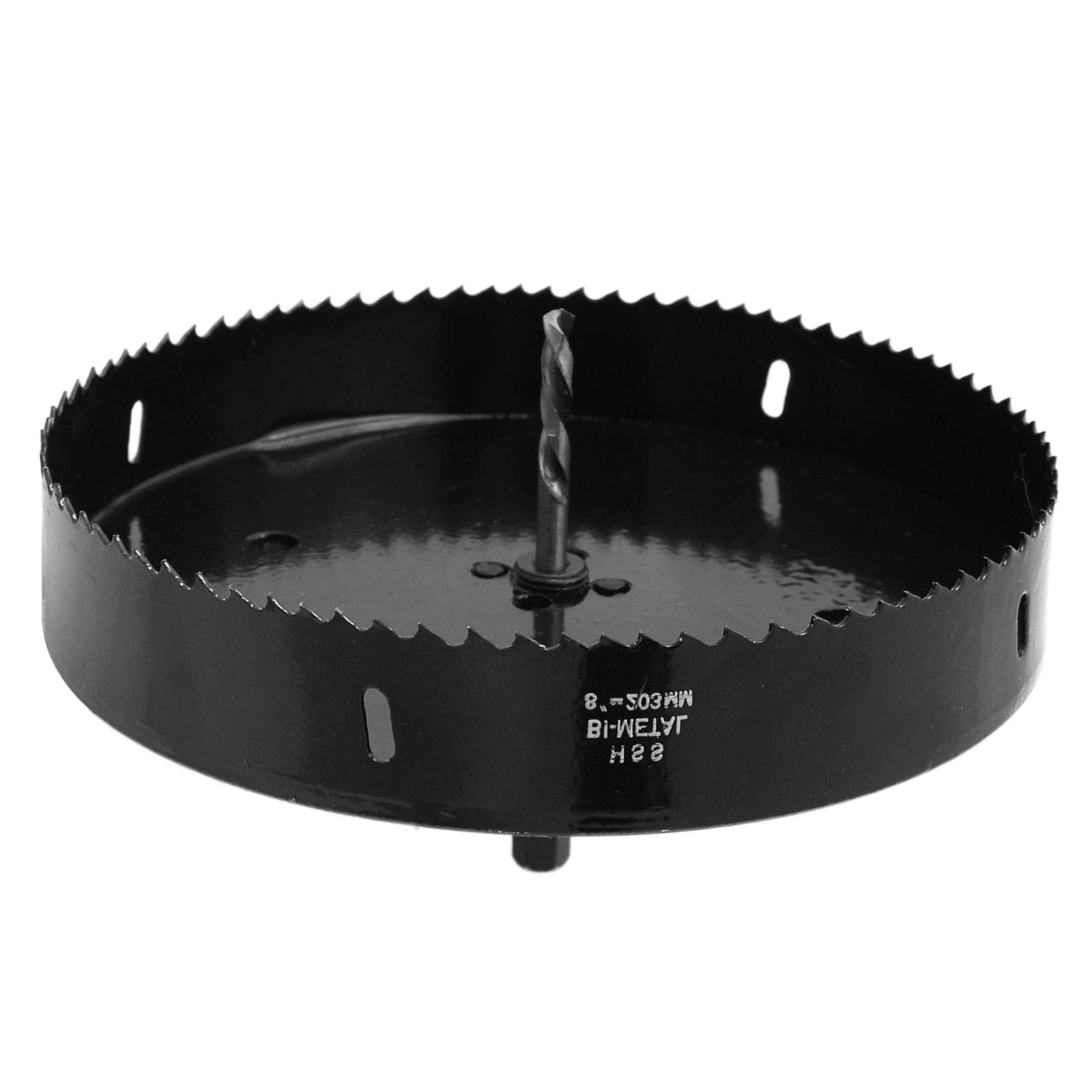 Sega a tazza da 203 mm con albero resistente, profondità di taglio di 30 mm, fresa a tazza bimetallica HSS per luci da incasso, taglio senza intoppi in legno, plastica, cartongesso e metallo