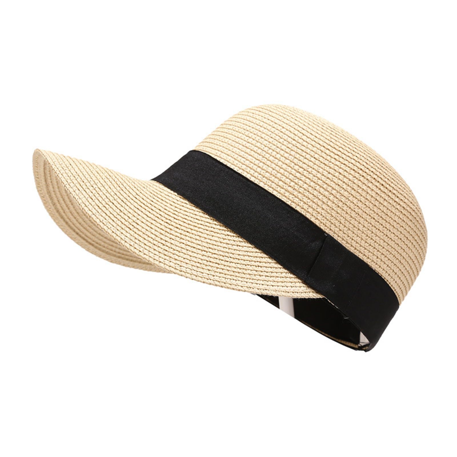 Bluelans Cappello Da Sole Estivo Per Donna A Tesa Larga - Arrotolabile, Leggero E Traspirante In Paglia, Protezione UV, Ideale Per Vacanze