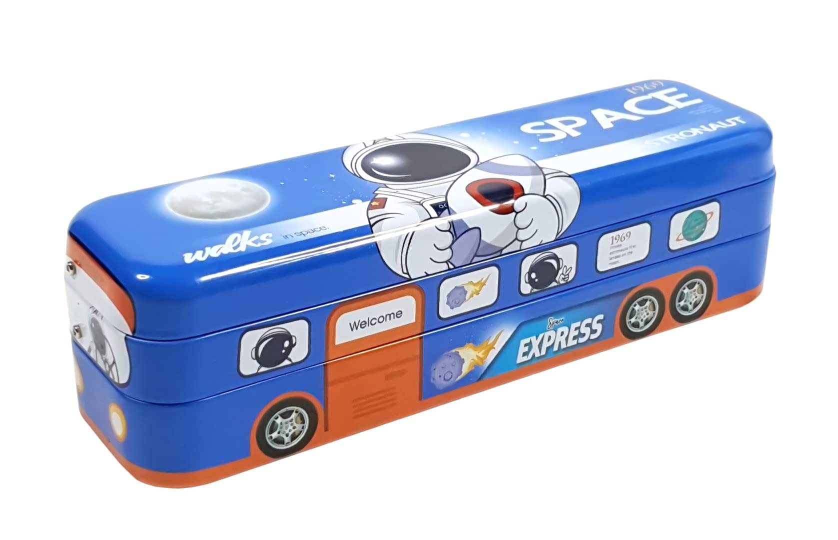 Crackles Cartoon Printed Metal Dual Compartment School Pencil Box for Boys and Girls | Perfect for Children Gifting- Assorted Print (B09YCWG7W8) Amazon Price History, Amazon Price Tracker