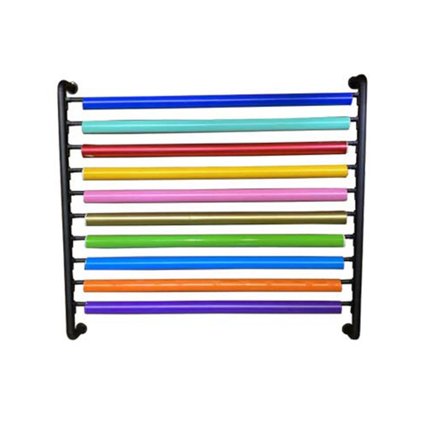Estante para rollos de tela con barra ajustable y soporte de acero para 8 o 10 rollos