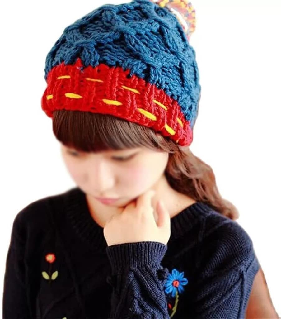 Knitted Winter Casual Hats Wool Warm Ski Versatile and Comfortable