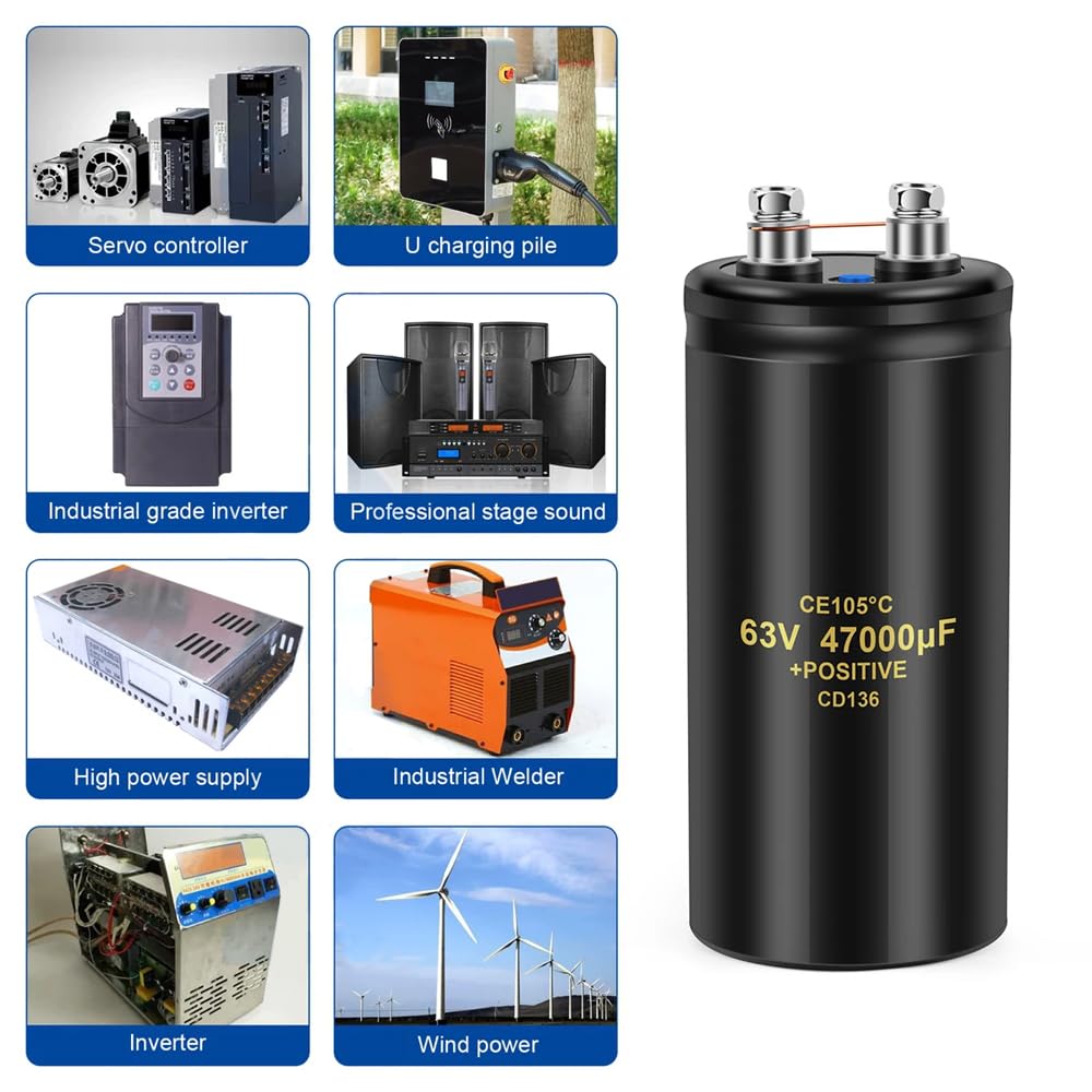 2200UF/450V 50 * 105mm Condensatore elettrolitico di tipo Bolt ad alta capacità per sistemi di alimentazione e applicazioni ad alta tensione
