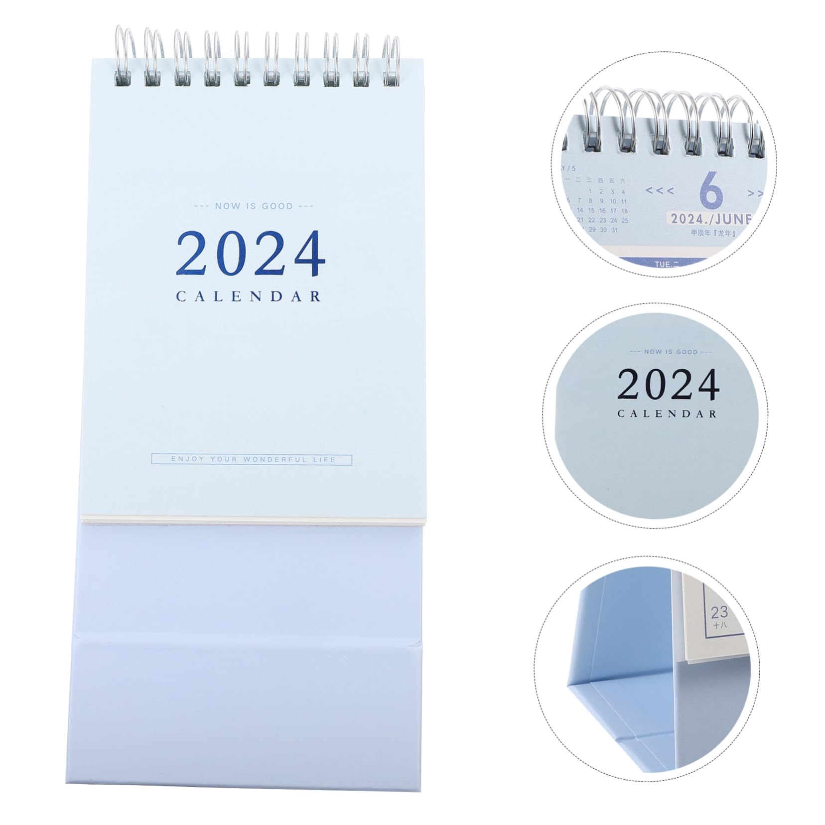 5 Stück Kleiner Stehender Tischkalender Kalender Büroplaner Stabil für Schreibtisch Home Office mit Abreißbarem Monatsdesign und Klarer Übersicht