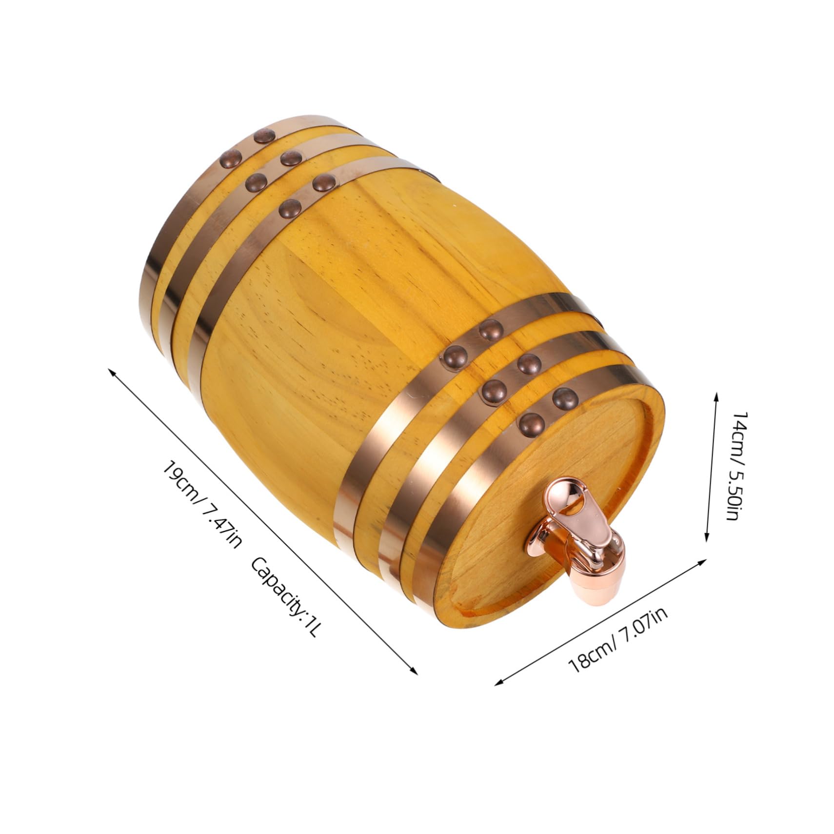 Cabilock 1Set Wine Aging Barrel with Stand and Faucet Capacity for Convenient Dispensing and Sturdy Storage for Home Bars and Intimate Gatherings