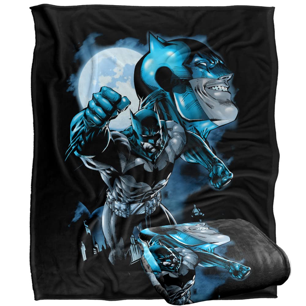 Dc Comics Unisex White Batman Moonlight Bat Blanket 152 X 127 Cm In