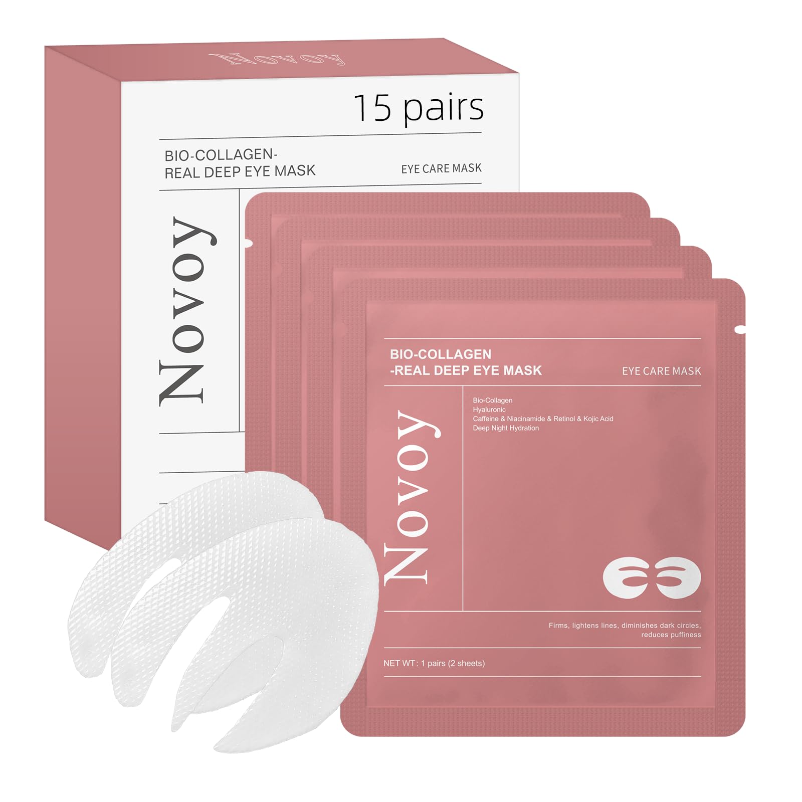 Amazon.com: Novoy 15 Pairs Bio-Collagen Real Deep Eye Patches - 6