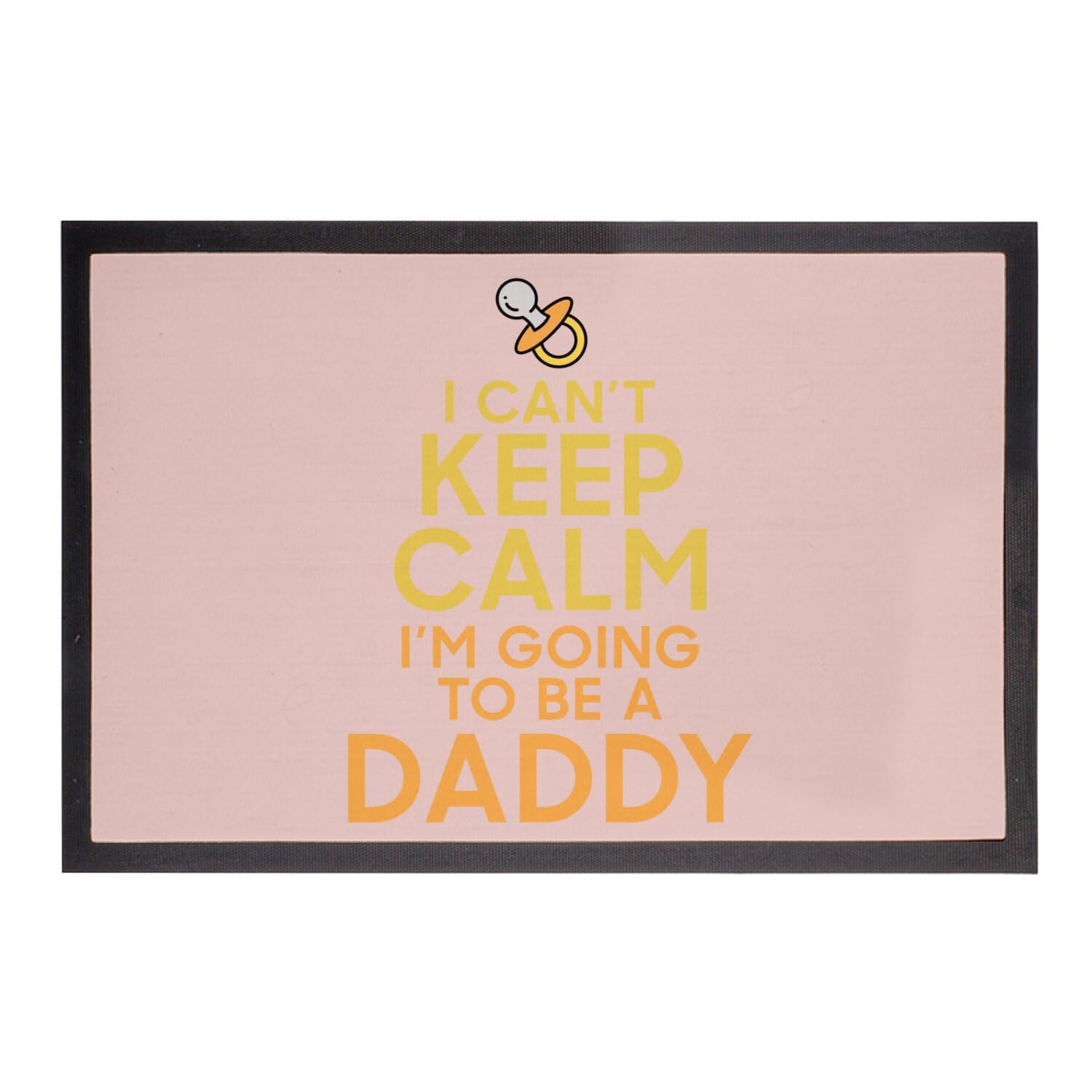 Paillasson rose 60x40 cm tapis entrée humour parodie futur papa