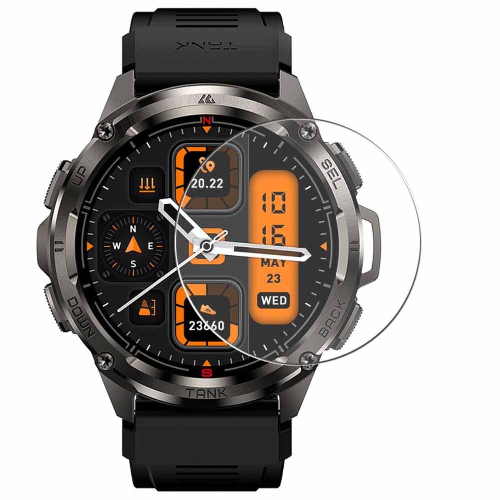 Puccy 3 Pack Tempered Glass Screen Protector, compatible with KOSPET TANK T3 Ultra smartwatch smart watch Protectors Guard, Transparent