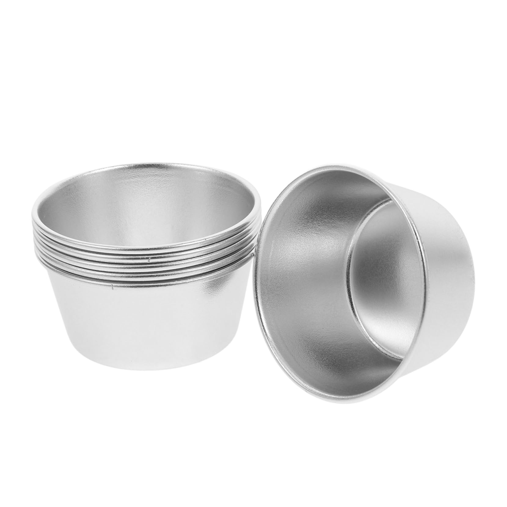 Cabilock 24stücke Teiliges Set Antihaft Carbonstahl Puddingbecher Hitzebeständige Muffinform Für Desserts Kuchen Muffins Leicht Zu Reinigen Und Wiederverwendbar