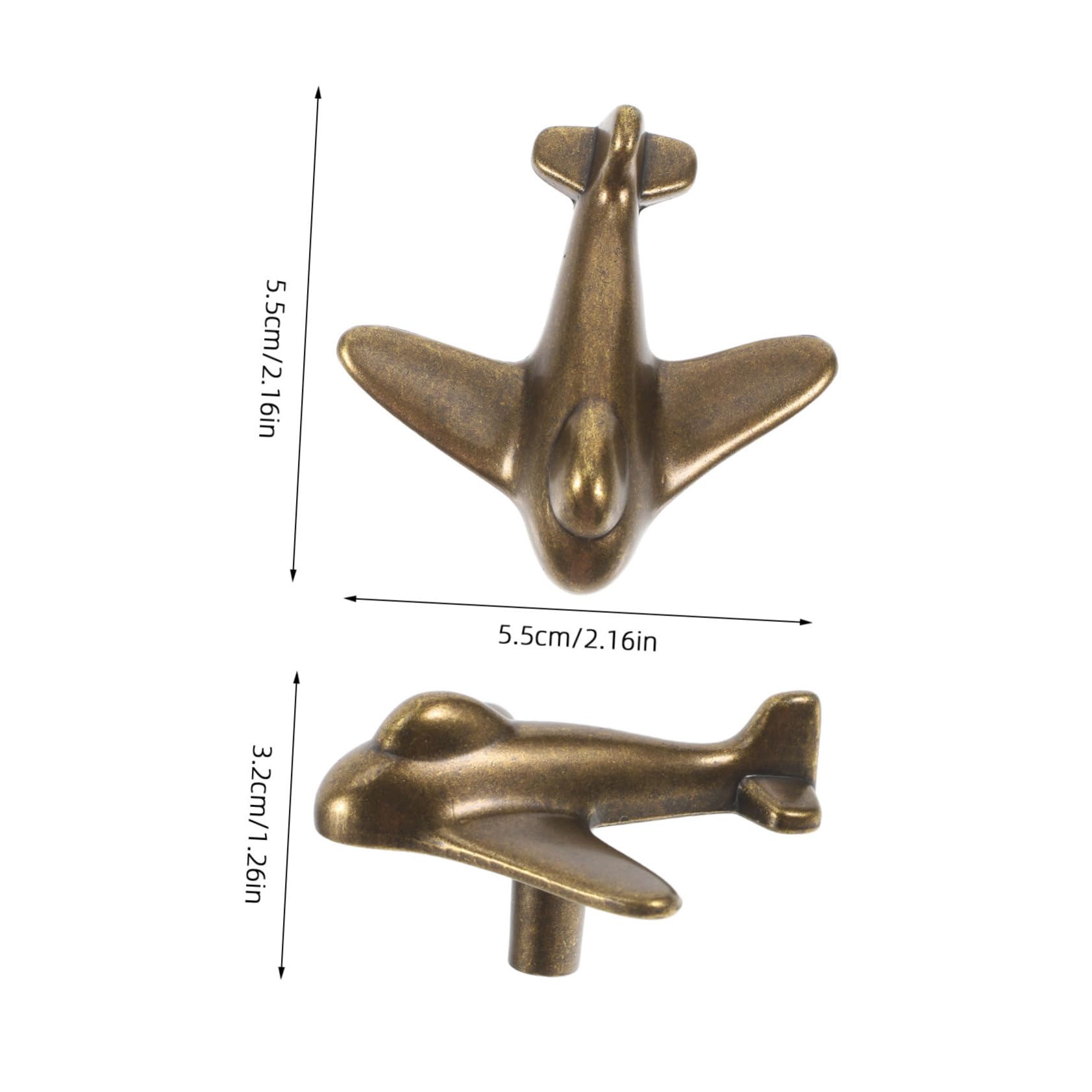 SOLUSTRE Metal Aircraft Shaped Children's Handle Wardrobe Handle Decorative Boys and Girls' Drawer Pulls Elegant Dresser Knobs