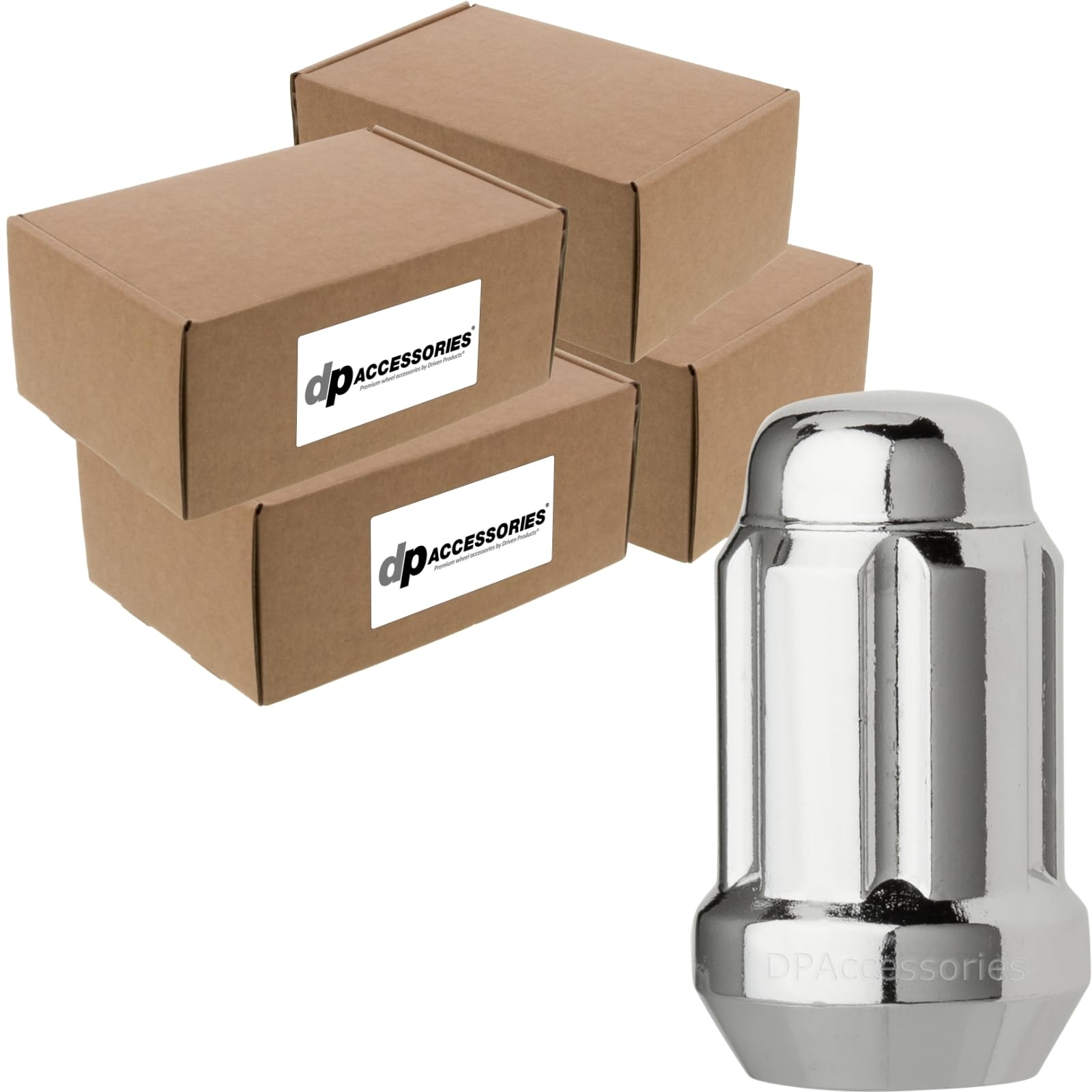 DPAccessories bulk case 400 chrome spline tuner lug nuts