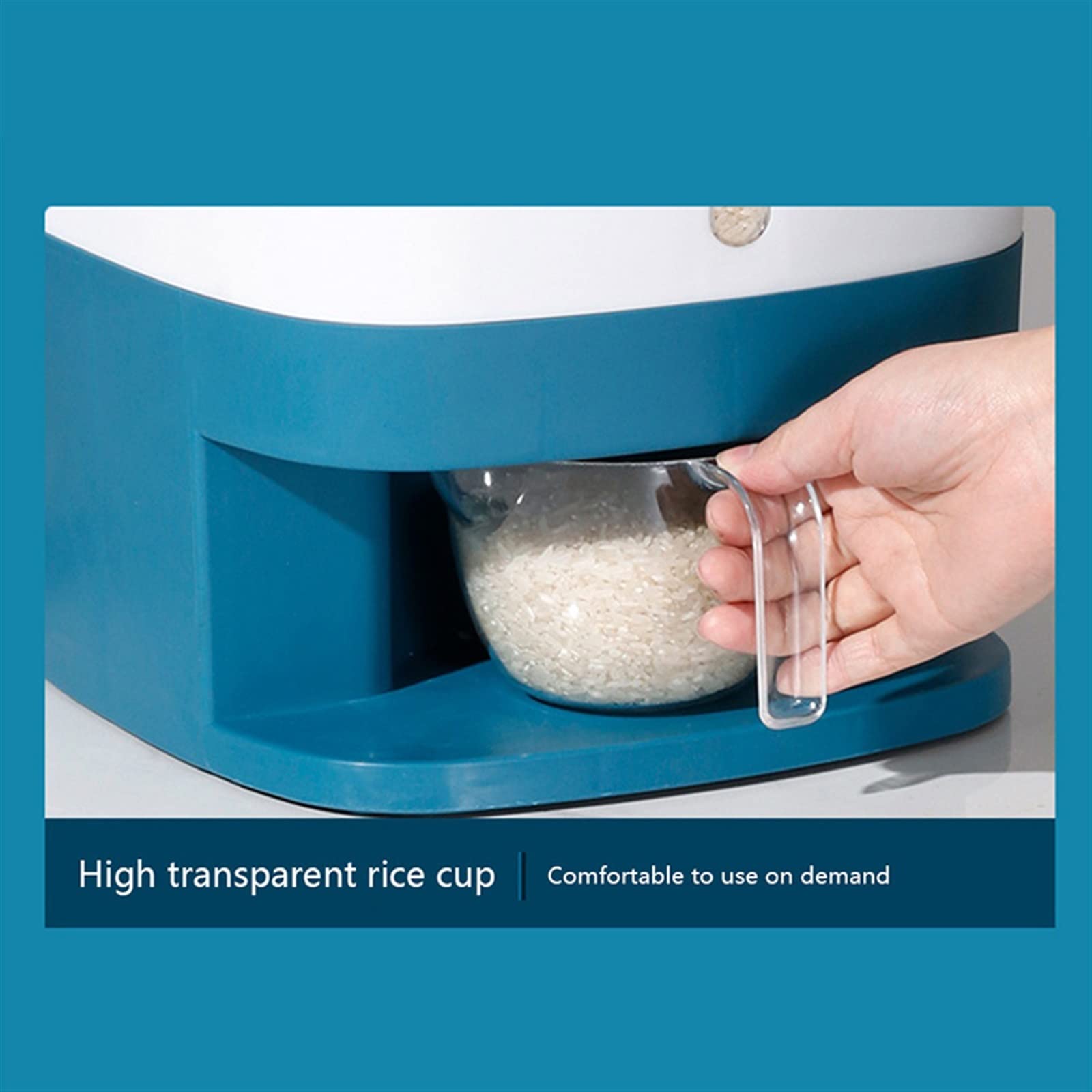 Conteneur de Stockage de Riz 10Kg Grande boîte de Distributeur de Grains scellée avec Couvercle Organisateur de Cuisine de Mesure et conteneur de Stockage (Color : G)