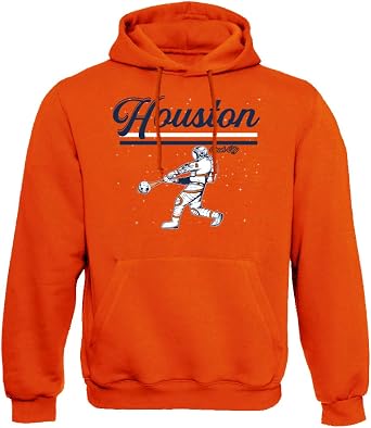 Xtreme Apparrel Crush City Houston Space City Astronaut Mens Hoodie Sweatshirt for Baseball Fans