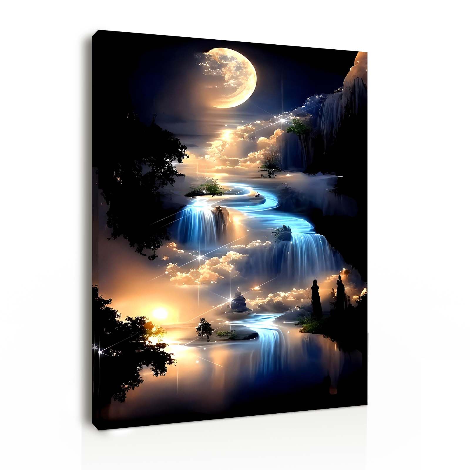 Galmcook Framed Canvas Wall Art 12x16 Inch Black and Gold Rose Modern Artwork Elegant Floral Wall Canvas for Living Room Bedroom Hallway Wall Decoration Prints with Hooks Magic Tape and Nails — view 15