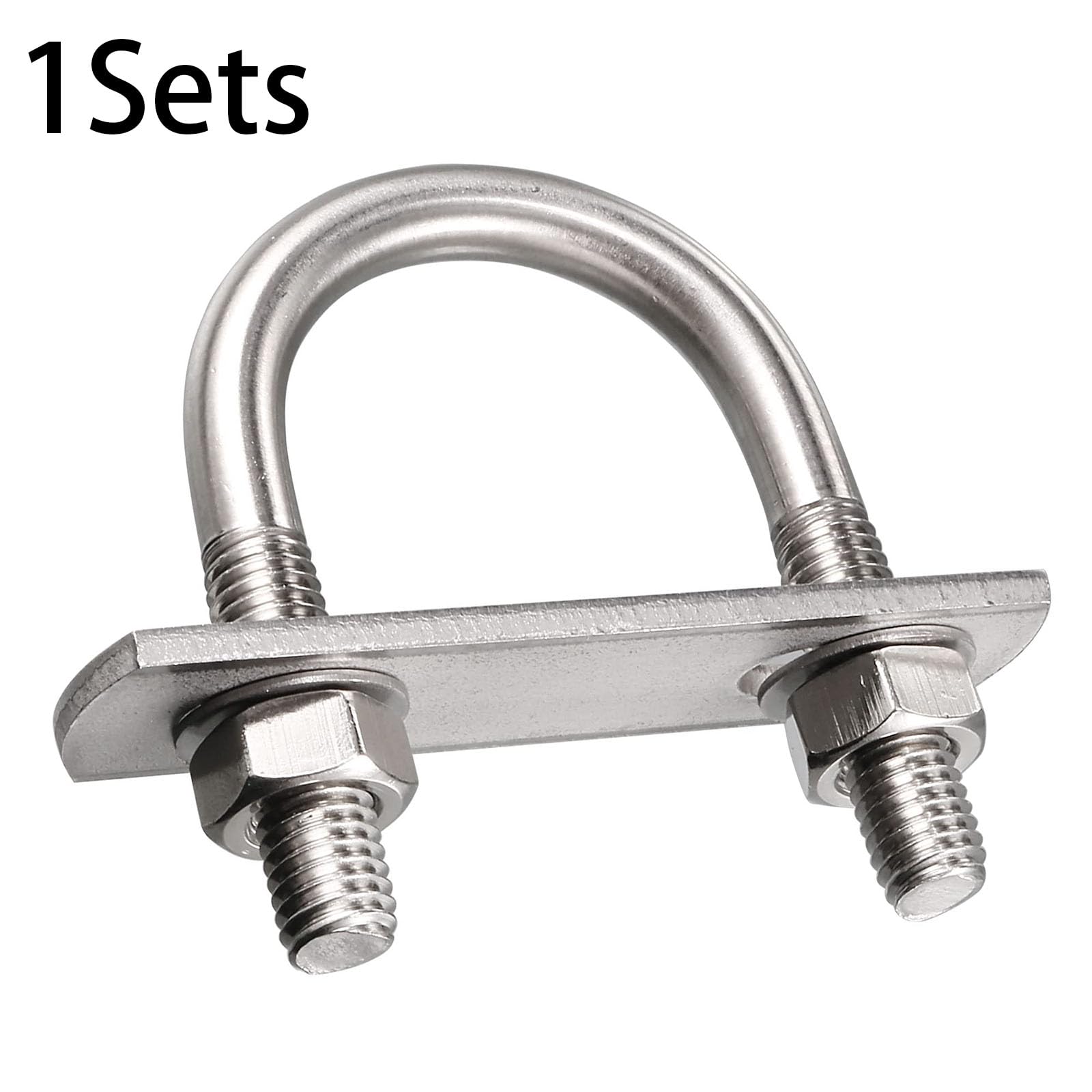 TOP-VIGOR M8 Round U-Bolts, 35mm Inner Width 60mm Length 304 Stainless Steel Tie Down U-Bolts with Nut - Image 3