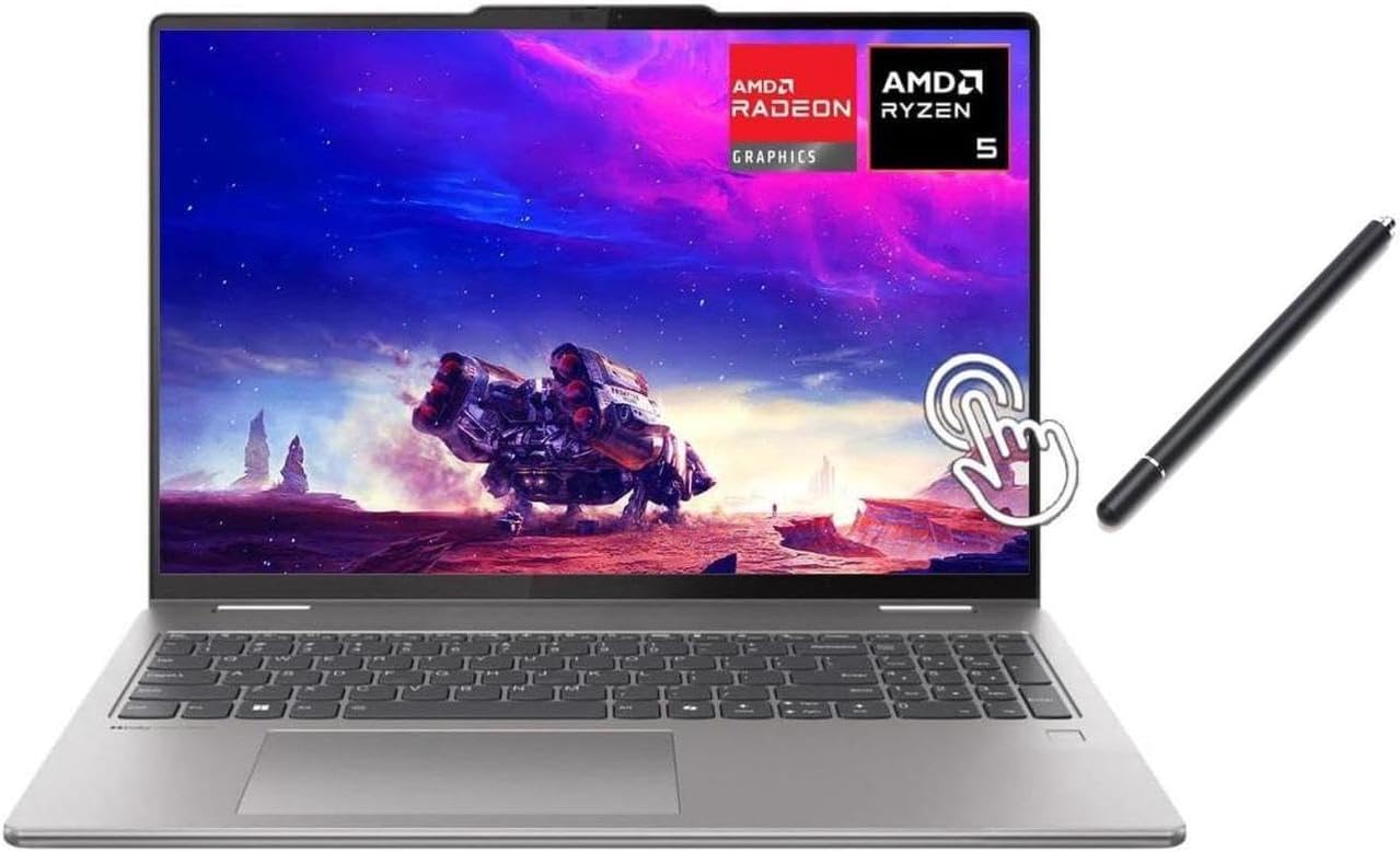 Lenovo Yoga 7 2-in-1 16″ WUXGA Touchscreen Laptop | AMD Ryzen 5 8640HS(Beat i5-1…
