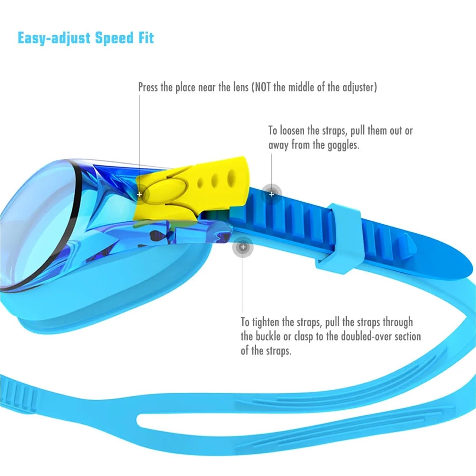 Occhialini da Nuoto Occhiali da Nuoto antiappannamento Impermeabili da 2 Pezzi for Bambini Lenti Colorate Professionali Occhiali da Nuoto for Bambini per Adulti Adolescenti