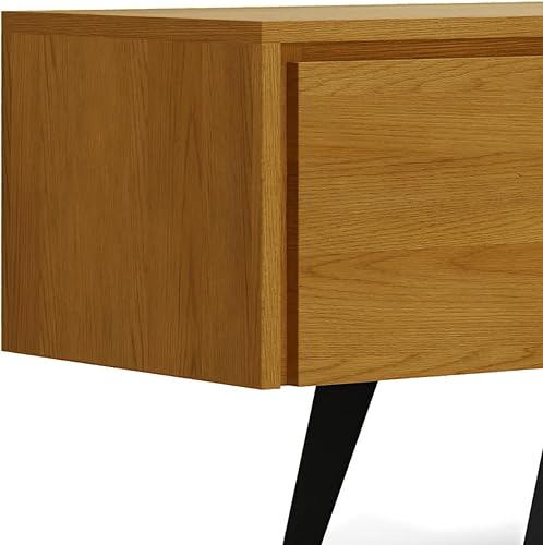 Miniatura 5 de SIMPLIHOME Lowry - Soporte de TV industrial moderno de 72 pulgadas de ancho en roble para televisores de hasta 80 pulgadas para sala de estar y