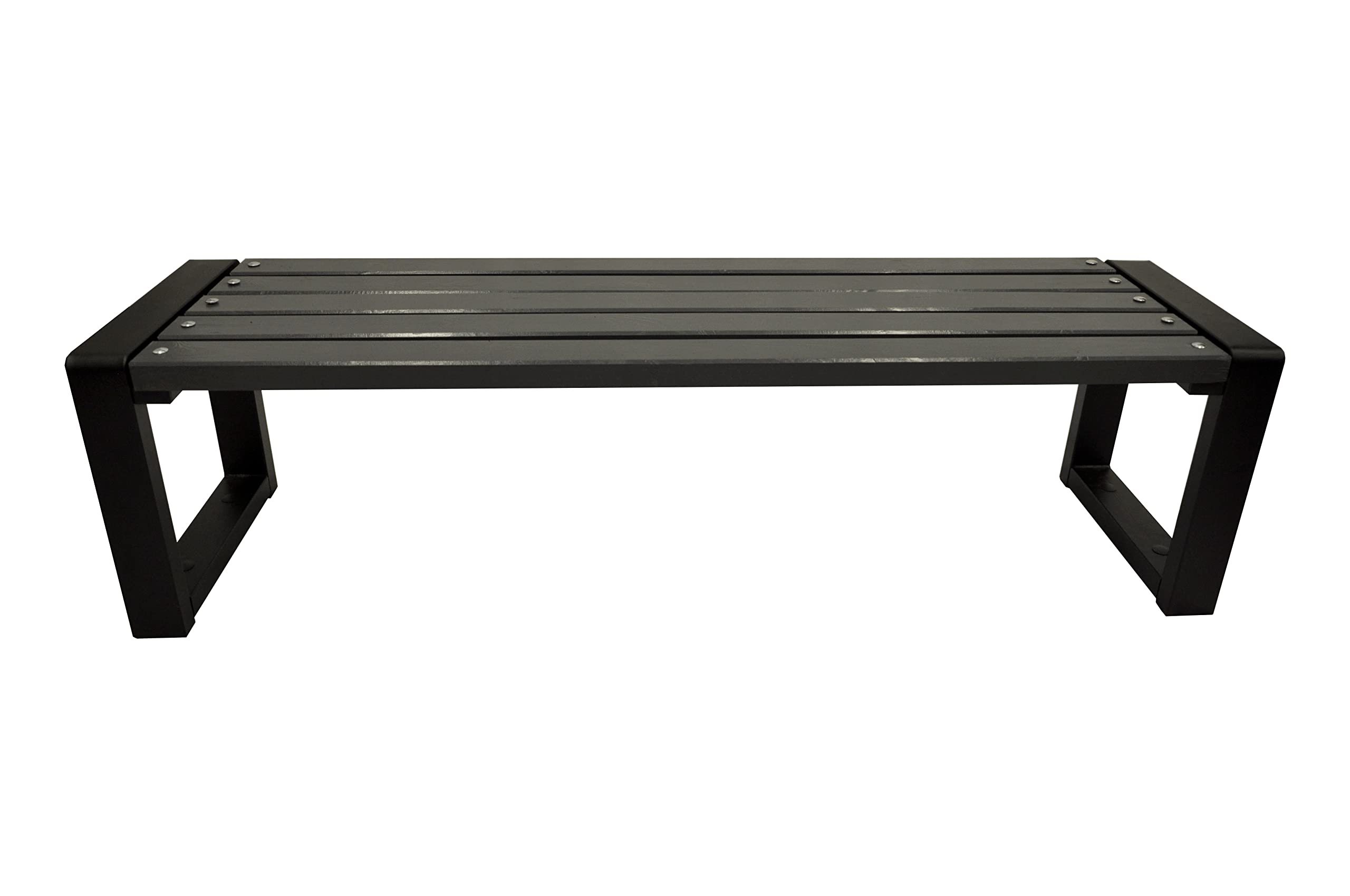 Banc Jardin Extérieur En Bois Gris - Banc De Parc Long 200cm - Résistant Aux Intempéries Et Facile à Monter - 4