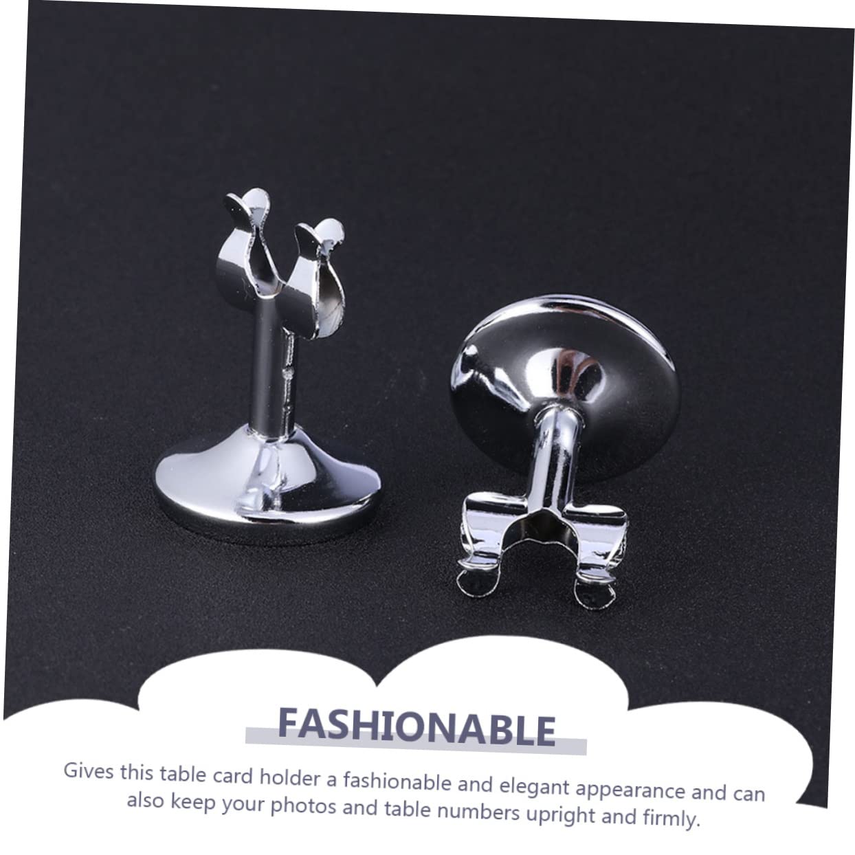 MAGICLULU 10piezas Portanúmeros De Mesa y Tarjeteros Inoxidable Elegante Resistente Multifunción Para Eventos