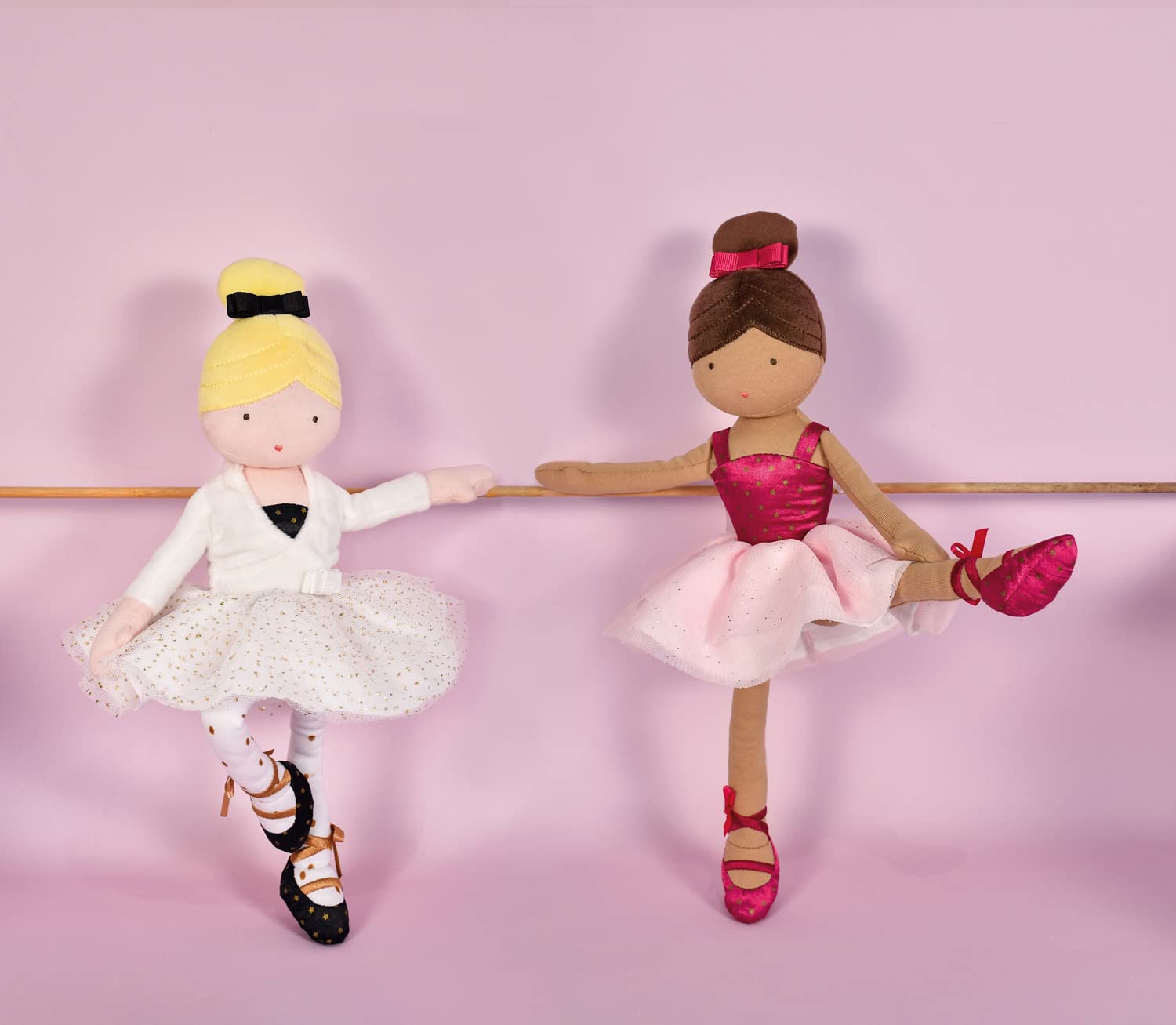 Jolijou - MY PETITE BALLERINE - lalki szmaciane - Isadora - malina - JJ6036