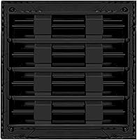 Vista 2 de BUILDMART - Cubierta de ventilación de CA moderna de 8 x 8 - Ventilación de aire negra decorativa - Difusor de ranura lineal estándar - Rejilla
