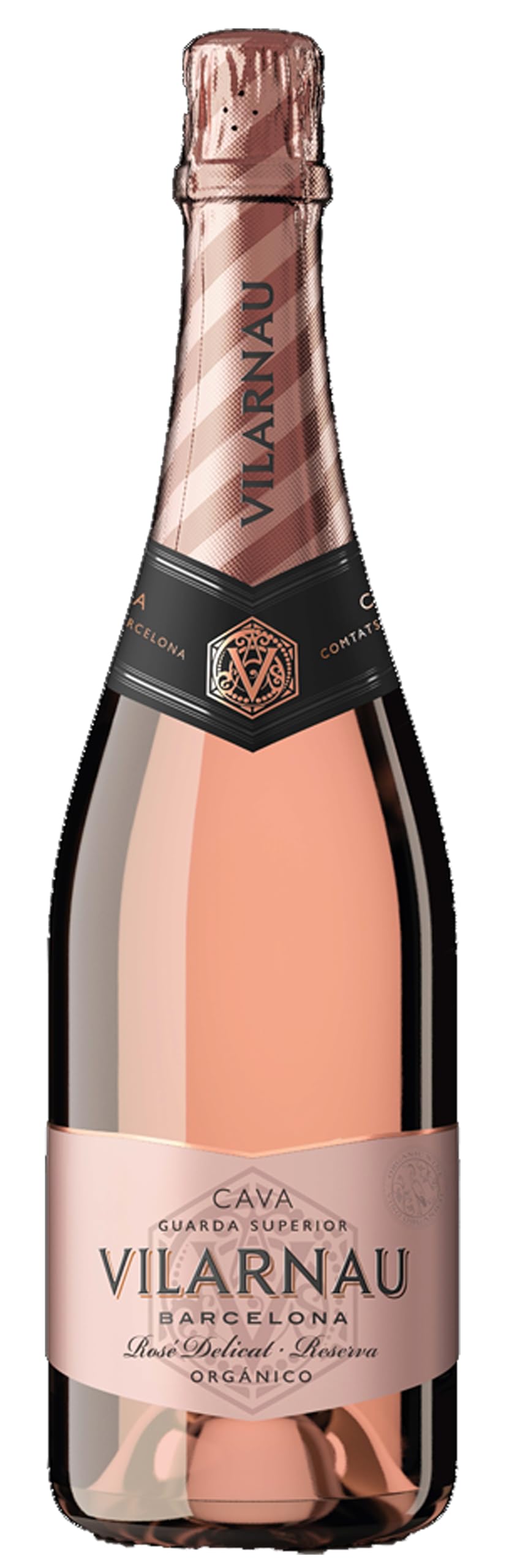 Vilarnau Brut Rose Reserva Organic Cava - Vegan Spanish Sparkling Wine, 75cl Bottle