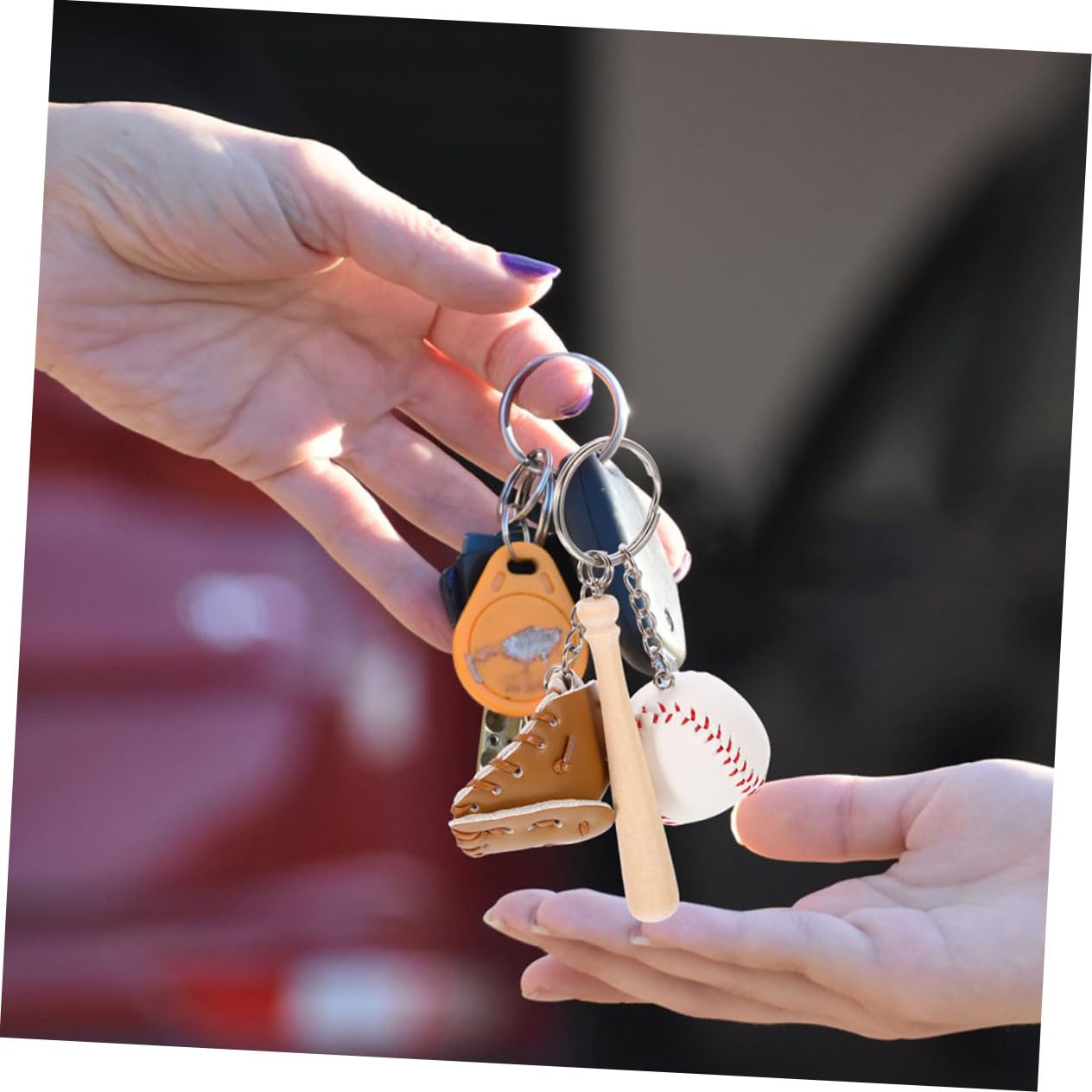 Ipetboom Portachiavi Con Gancio Per Portachiavi Da Baseball Simpatici Portachiavi Da Baseball Bomboniere Sportive Mini Portachiavi Da Softball Ciondolo Da Softball Portachiavi Da