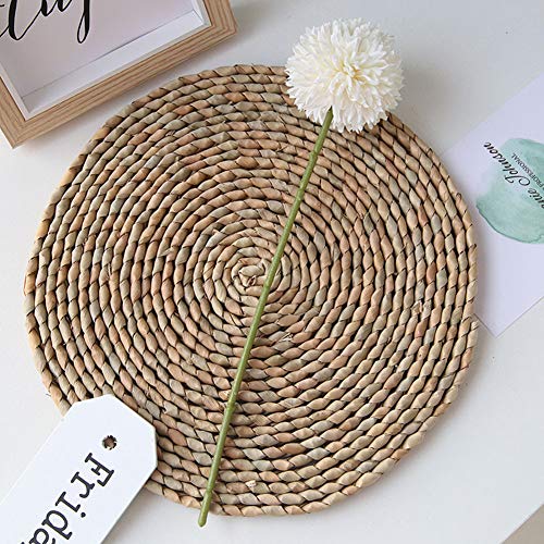 Artificial Flowers Chrysanthemum Ball Flowers Bouquet 10Pcs Present For Important People Glorious Moral For Home Office Coffee House Parties And Wedding(Milk White) #TOP1