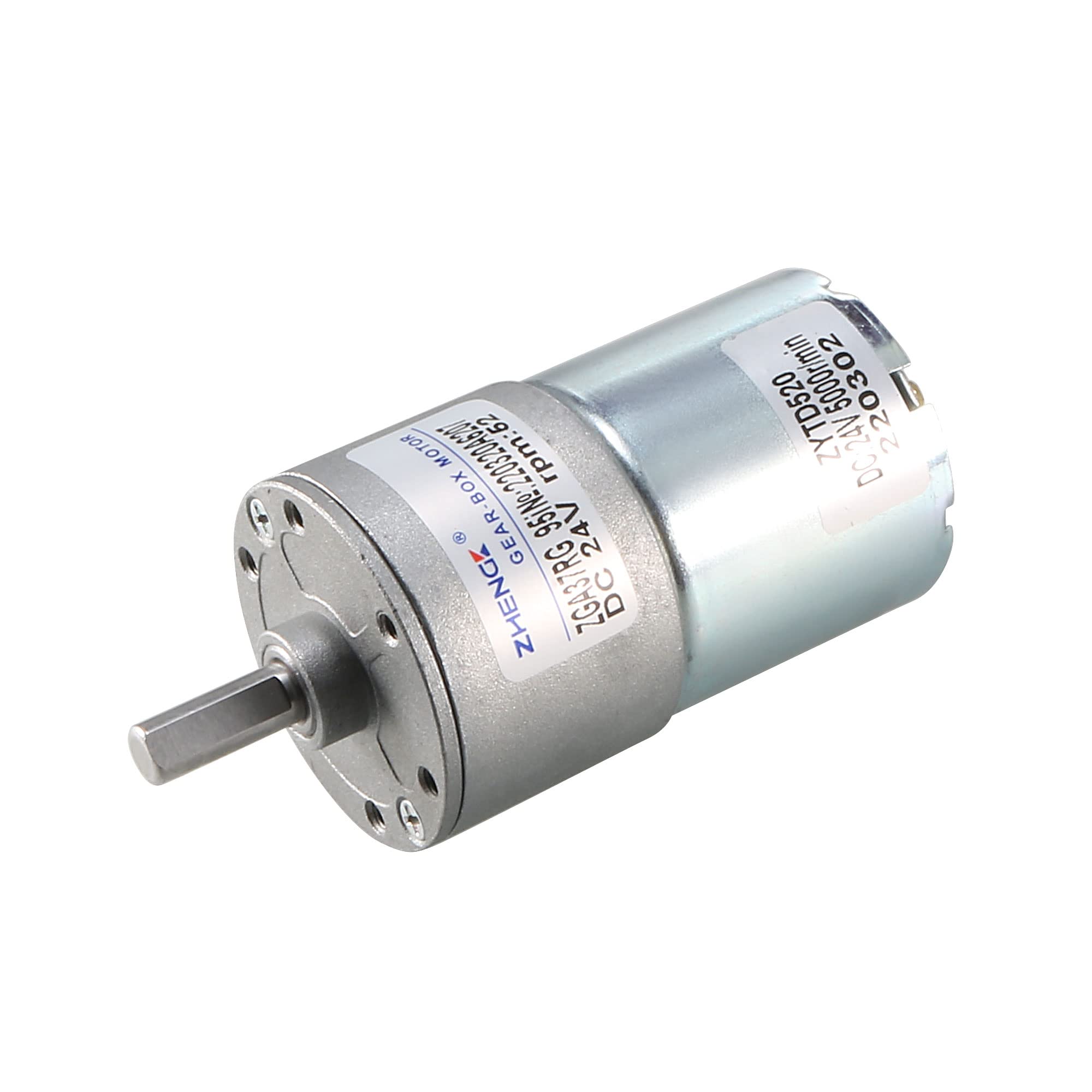 uxcell 24V DC 52 RPM Gear Motor High Torque Electric Reduction Gearbox
