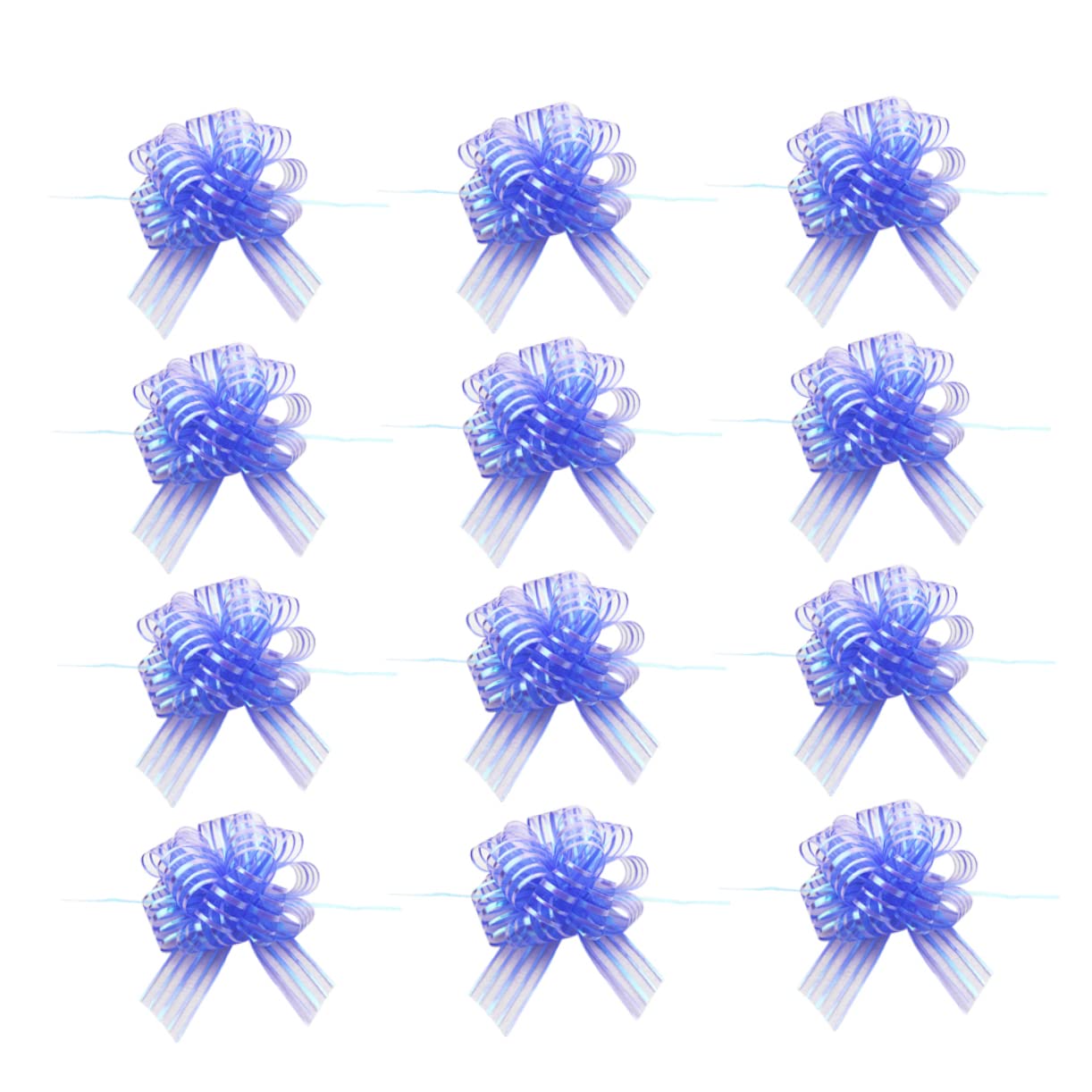 Operitacx 36pezzi Fiocchi Decorativi Per Matrimoni e Feste Da Coccarde Tulle Blu Per Decorazioni Festive e Regali Per Allestimenti Di Auto Sacchetti e Vasi