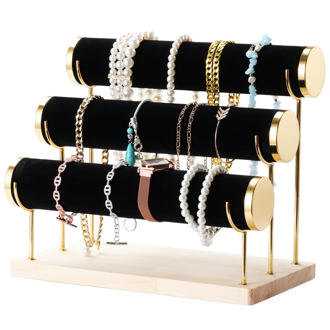 Support à Chouchous En Velours - Porte Élastiques à Cheveux, Bracelets - Organisateur Murale Ou Comptoir