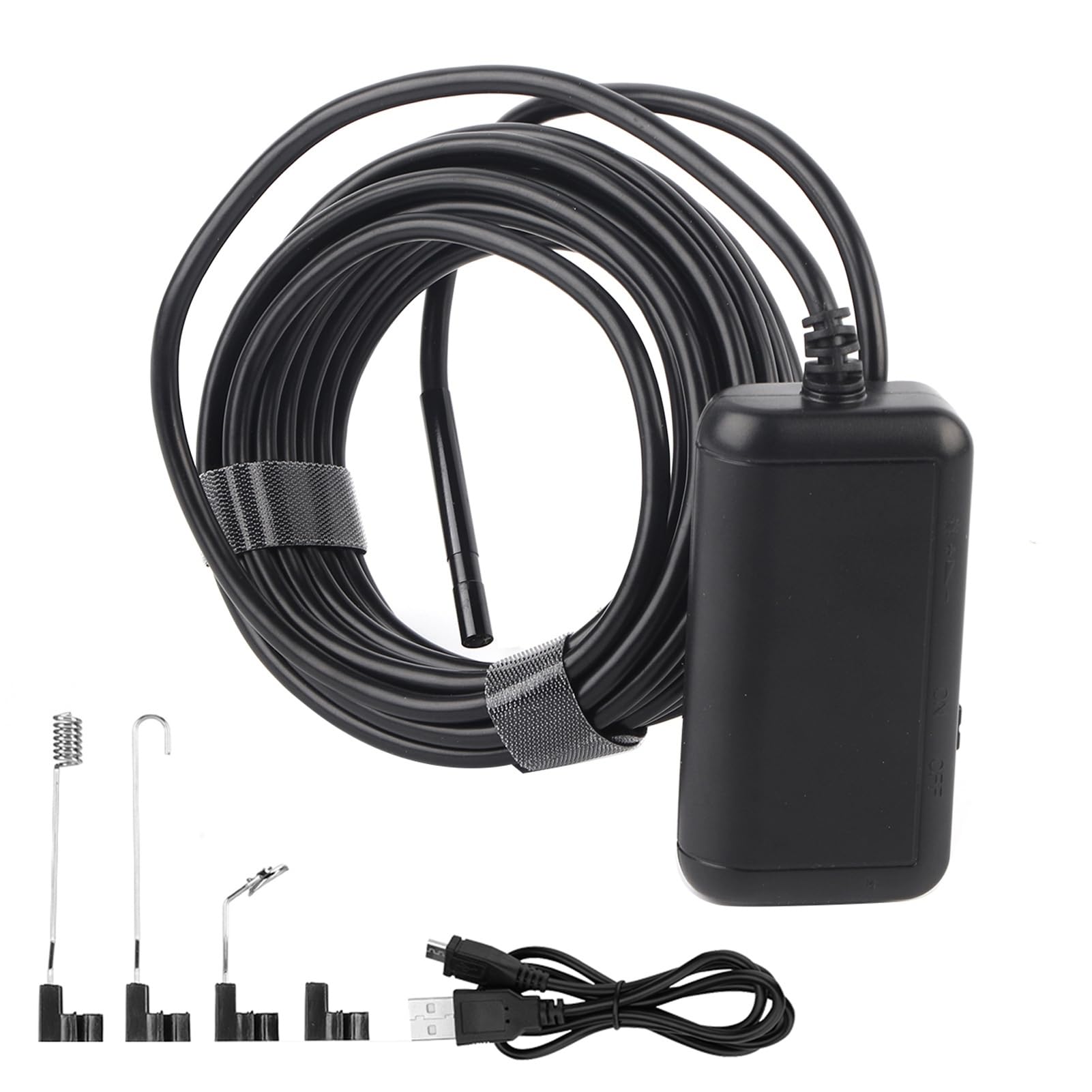 Endoscopio WiFi de 6 Luces LED, Cámara de Inspección de Boroscopio USB para Teléfonos Inteligentes iOS/Android - Lentes Impermeables IP67, Diámetro de Lente Mini de 0.2 Pulgadas,(5m Cable)