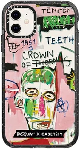 Vista 140 de CASETiFY Funda Impact para iPhone 11 - Moon Camping - Negro transparente