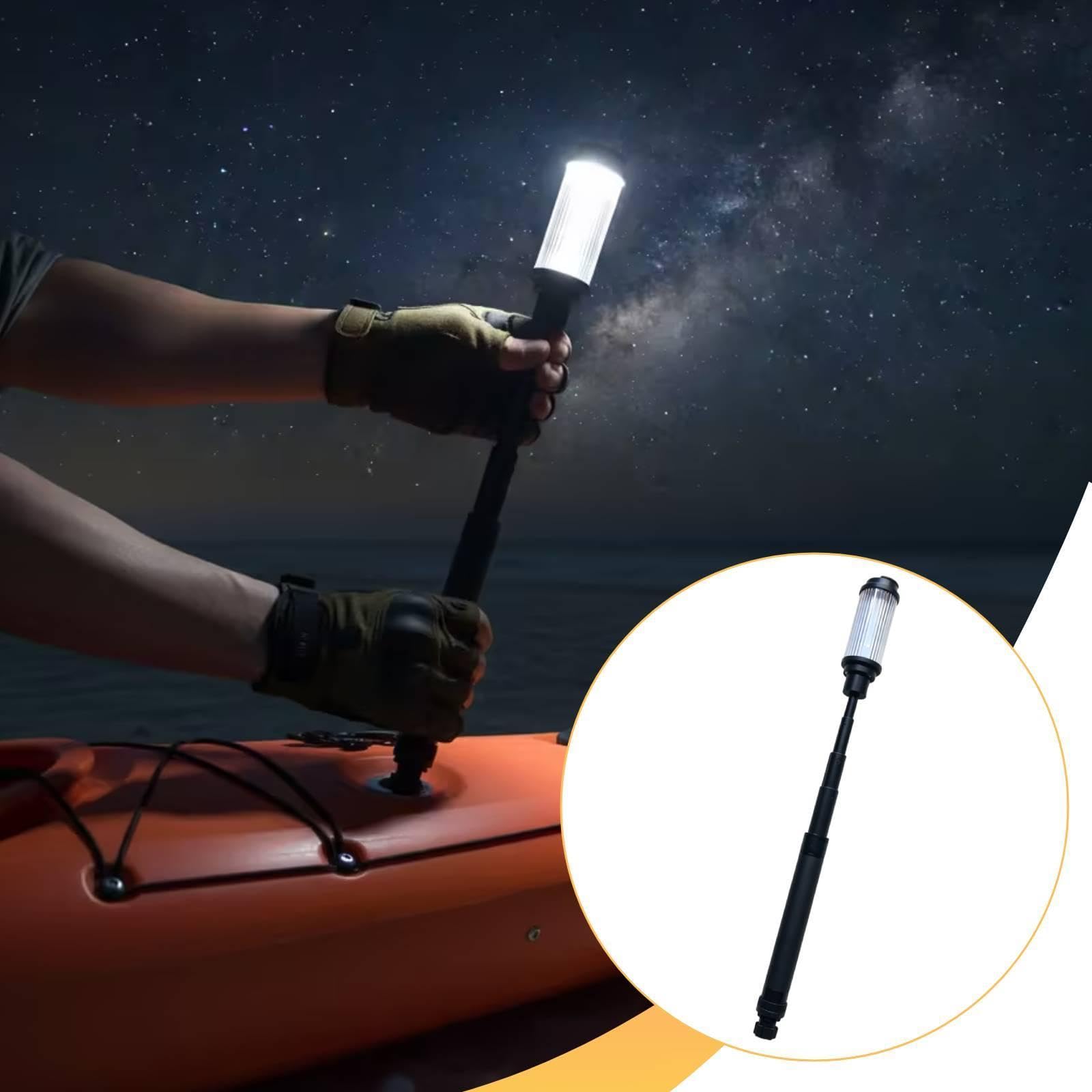 LOVIVER Lámpara advertencia LED marina para kayaks, luz navegación, lámpara señalización para embarcaciones, tipo C, recargable, rápida, Solo Luz