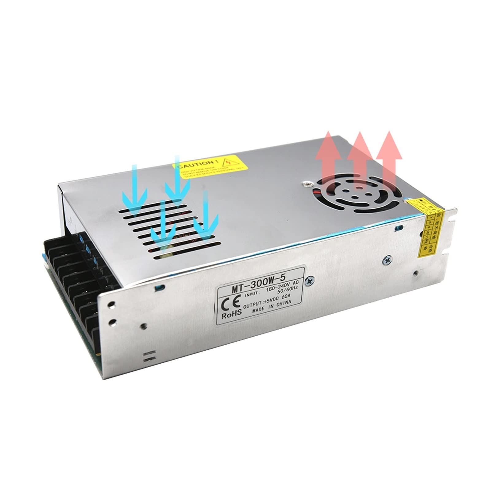 Transformador de iluminación CA a CC 12v 5v Fuente de alimentación conmutada 5A 10A 15A 20A 30A Interruptor de Tira Adaptador de Controlador LED(12V 5A 60W)