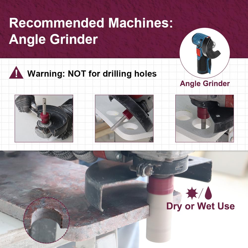 Fresa Diamantata 10mm Per Fori - Punta Trapano Per Allargare Piastrelle, Marmo, Granito - Foto 13