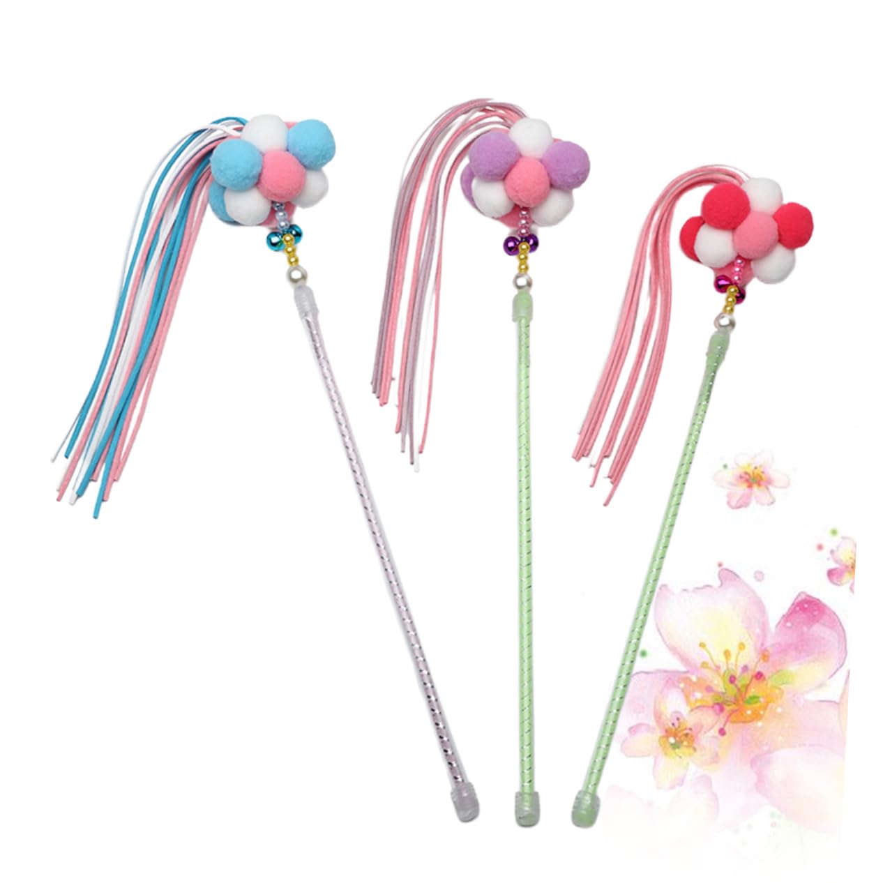 Yardwe 6 Piezas Gatito Juguetes Interactivos Juguete De Hadas Suministros De Juguetes para Gatos Peluche Themberchaud Juguetes Teaser Juguetes para Gatitos Hueso De Juguete Mascota Pompón